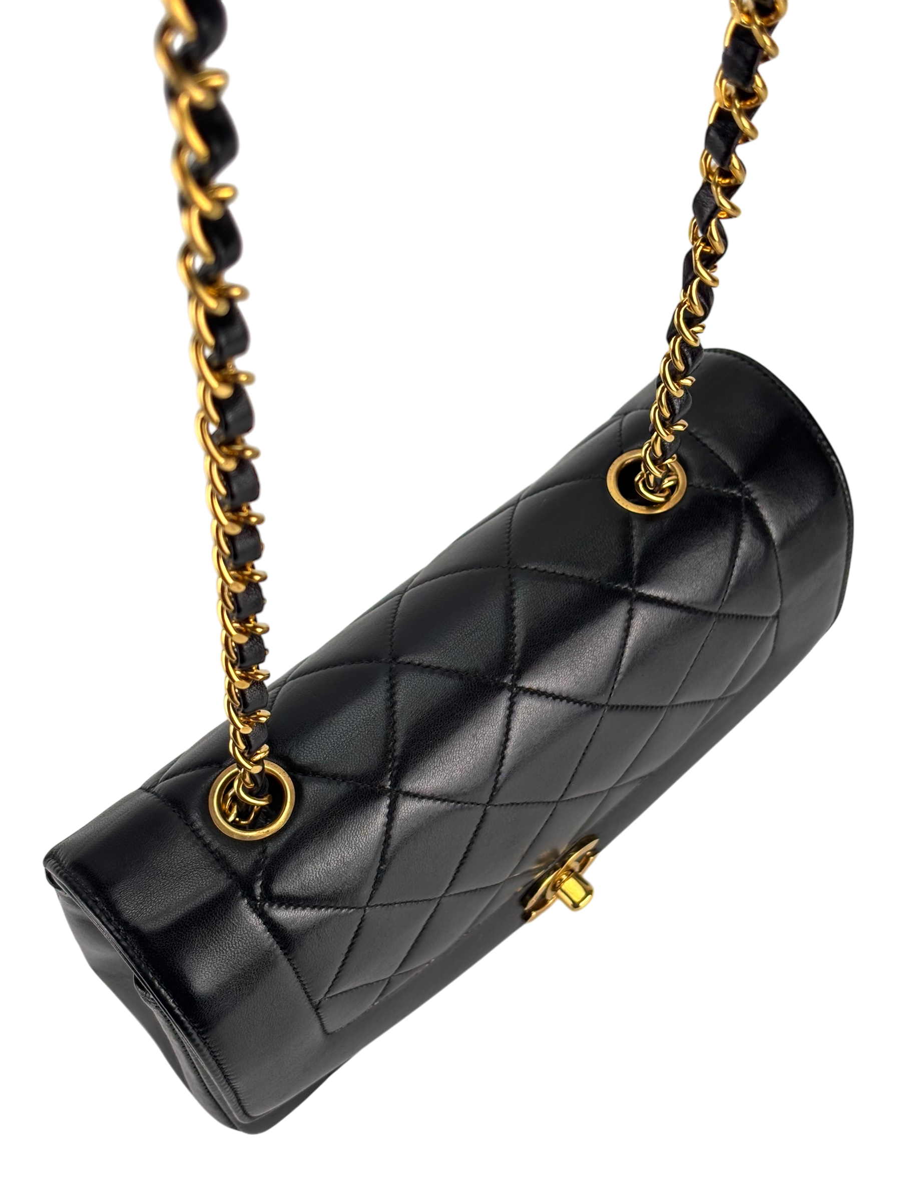 CHANEL - Black Lambskin Small Diana Shoulder Bag
