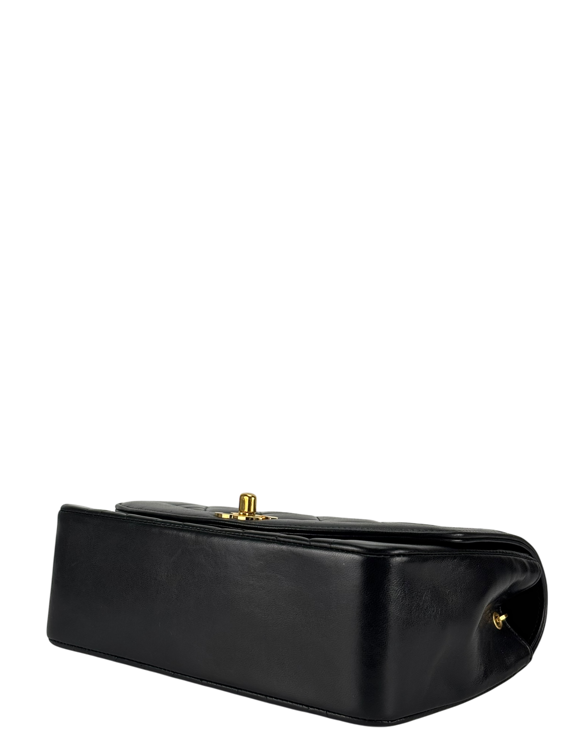 CHANEL - Black Lambskin Small Diana Shoulder Bag
