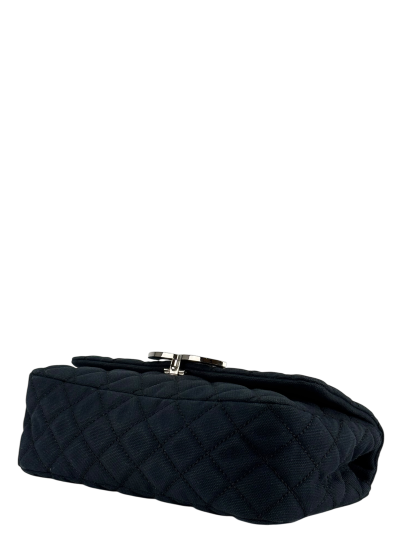 CHANEL - Navy Quilted Fabric CC Cruise Chain Flap Bag