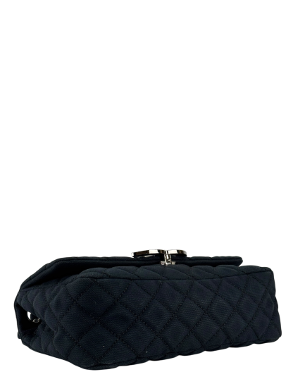 CHANEL - Navy Quilted Fabric CC Cruise Chain Flap Bag