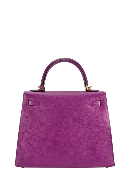 HERMES - Kelly 25 P9 Anemone Epsom Gold Hardware 
