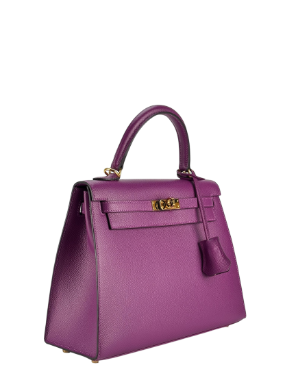 HERMES - Kelly 25 P9 Anemone Epsom Gold Hardware 