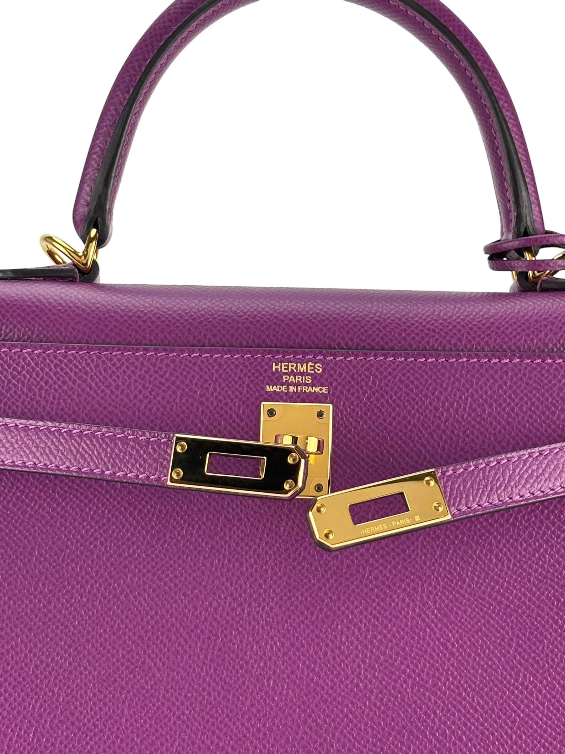 HERMES - Kelly 25 P9 Anemone Epsom Gold Hardware