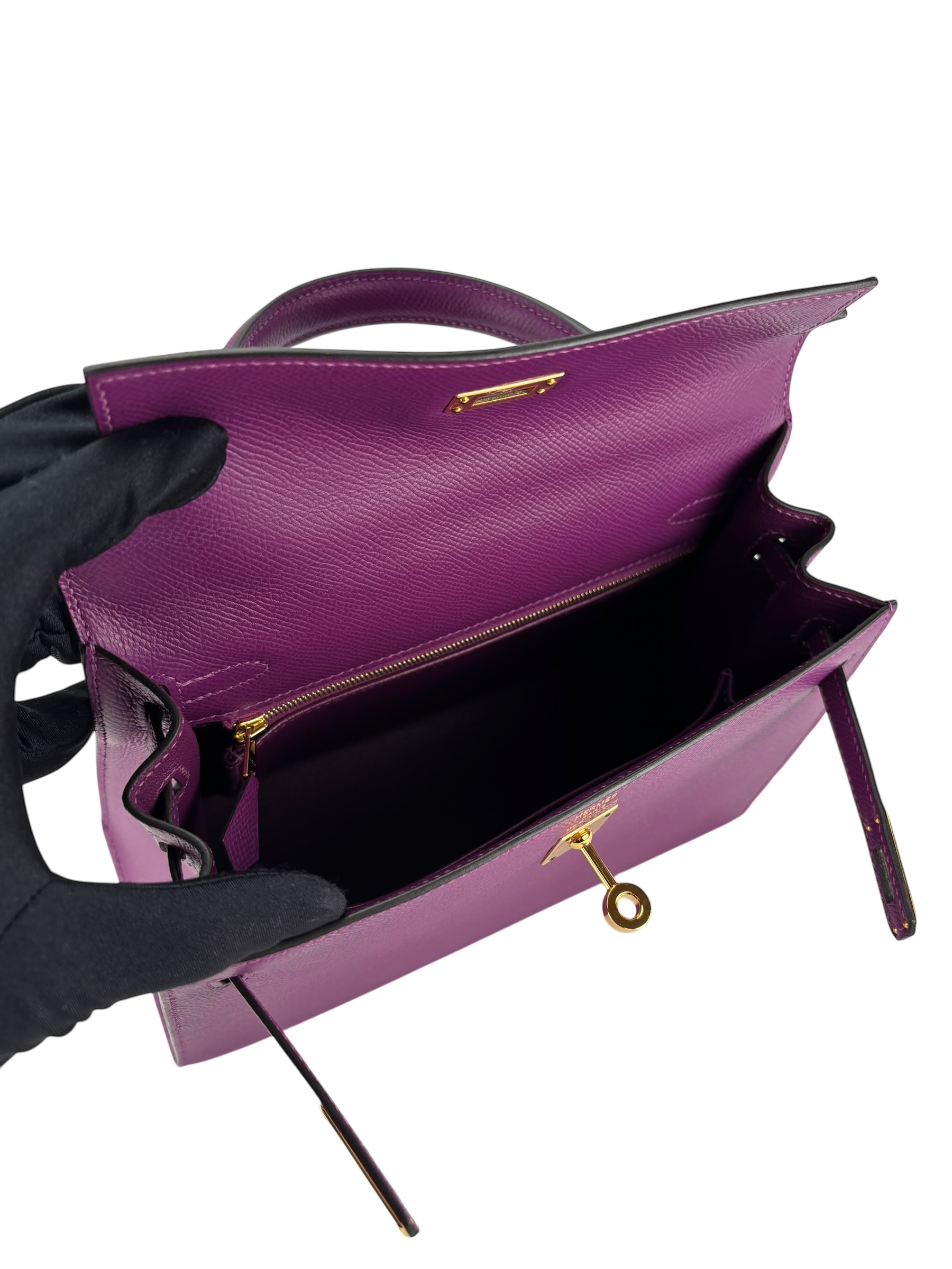 HERMES - Kelly 25 P9 Anemone Epsom Gold Hardware