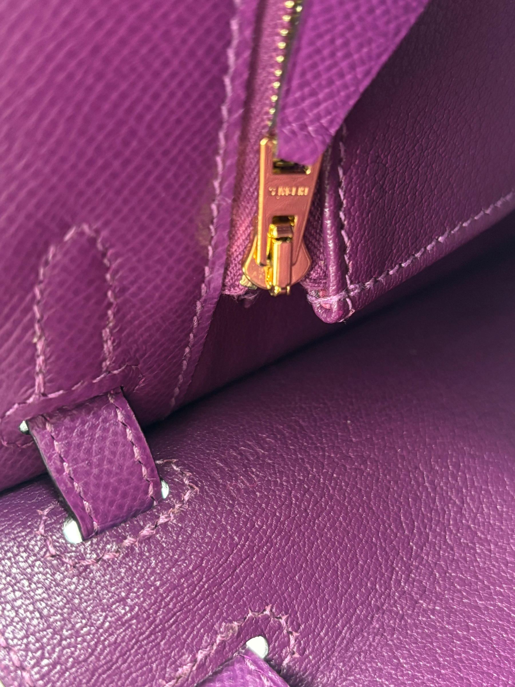 HERMES - Kelly 25 P9 Anemone Epsom Gold Hardware