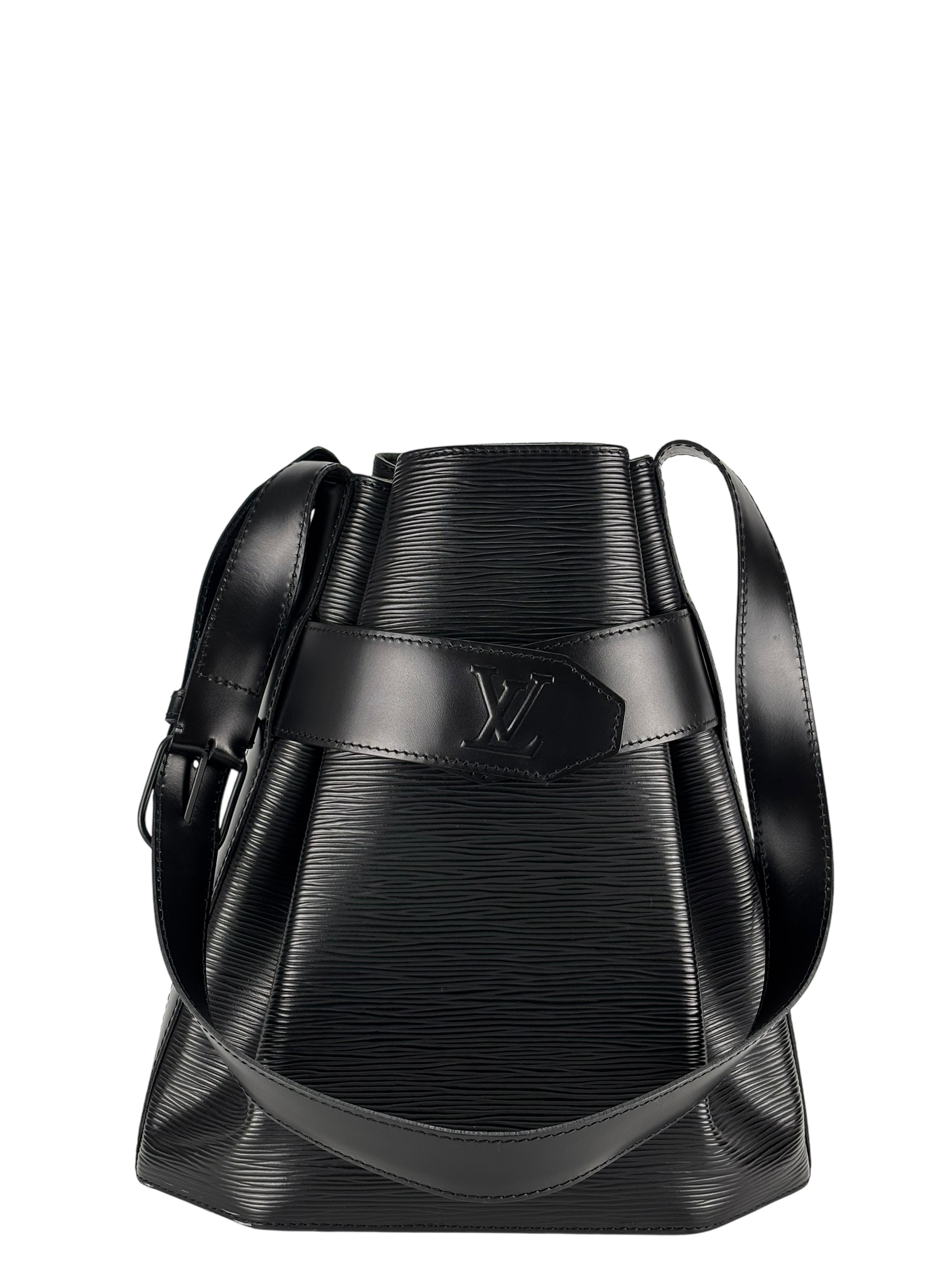 LOUIS VUITTON - Black Epi Louis Bag Bucket Bag