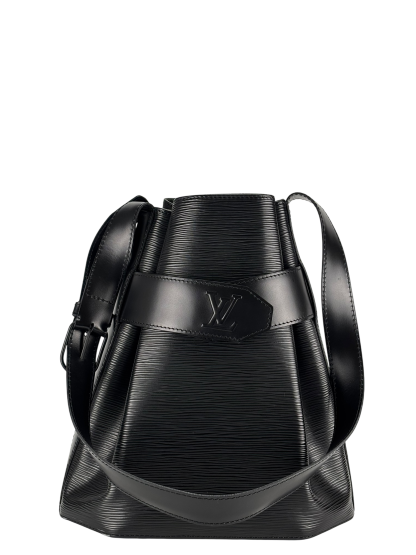 LOUIS VUITTON - Black Epi Louis Bag Bucket Bag
