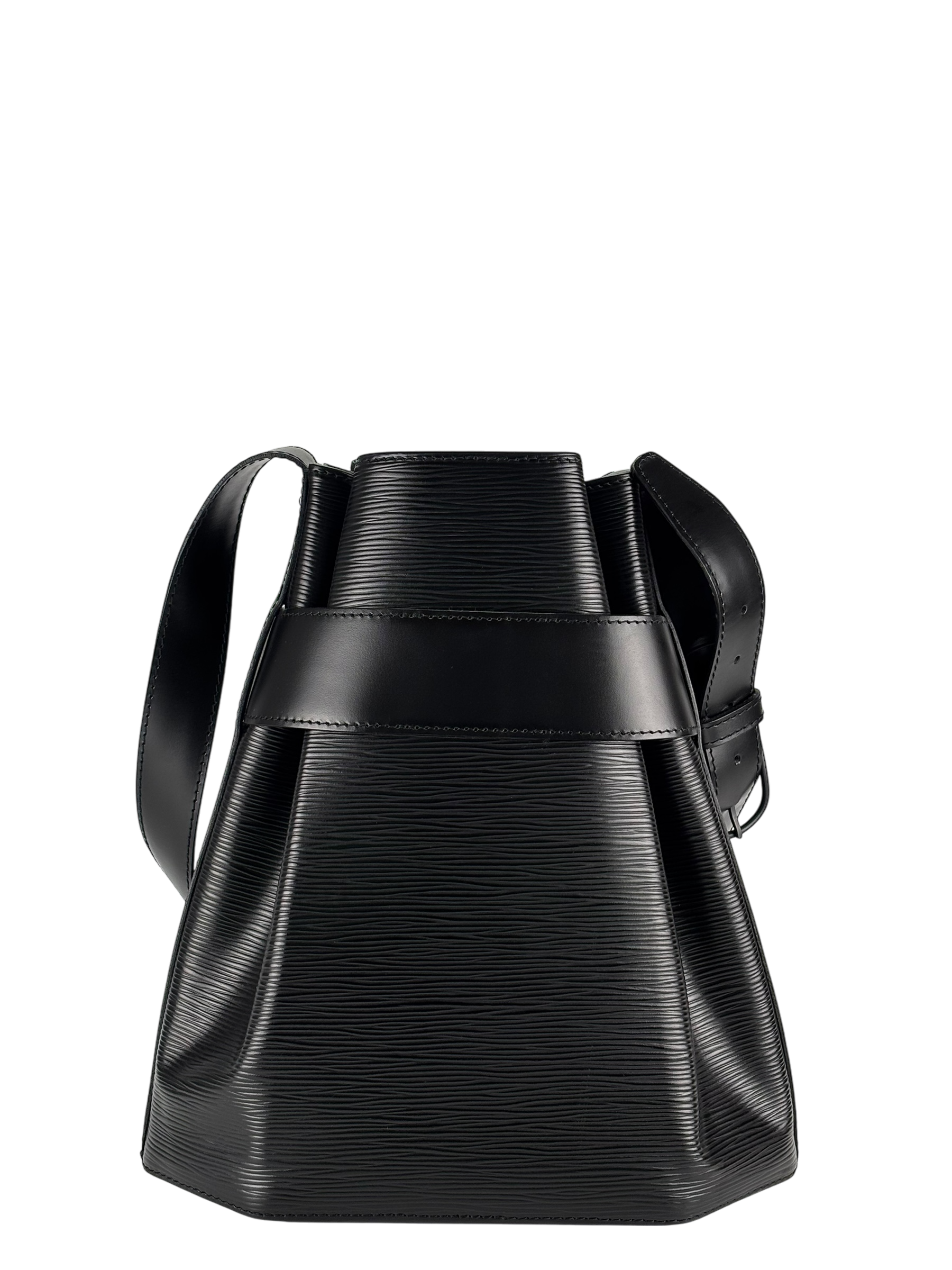 LOUIS VUITTON - Black Epi Louis Bag Bucket Bag