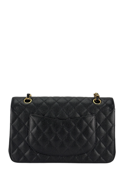 CHANEL - Medium Classic Double Flap Bag Black Caviar Gold Hardware (CF25)