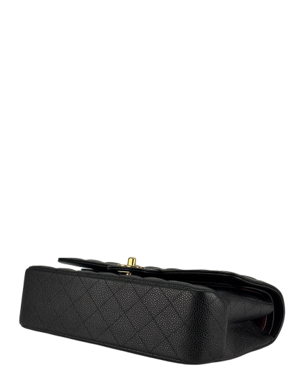 CHANEL - Medium Classic Double Flap Bag Black Caviar Gold Hardware (CF25)