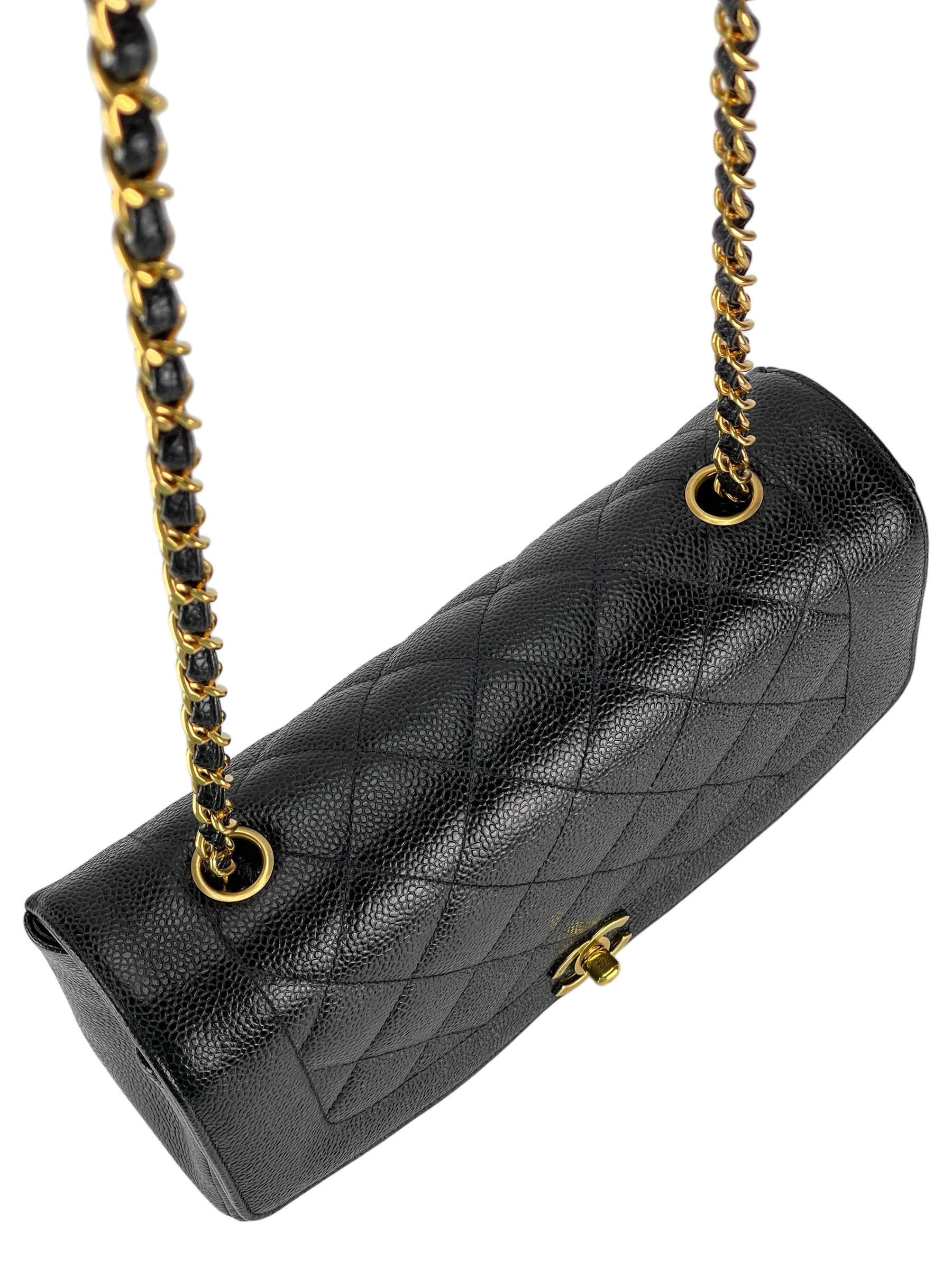 CHANEL - Black Caviar Medium Diana Shoulder Bag