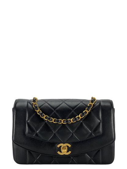 CHANEL - Navy Lambskin Small Diana Shoulder Bag