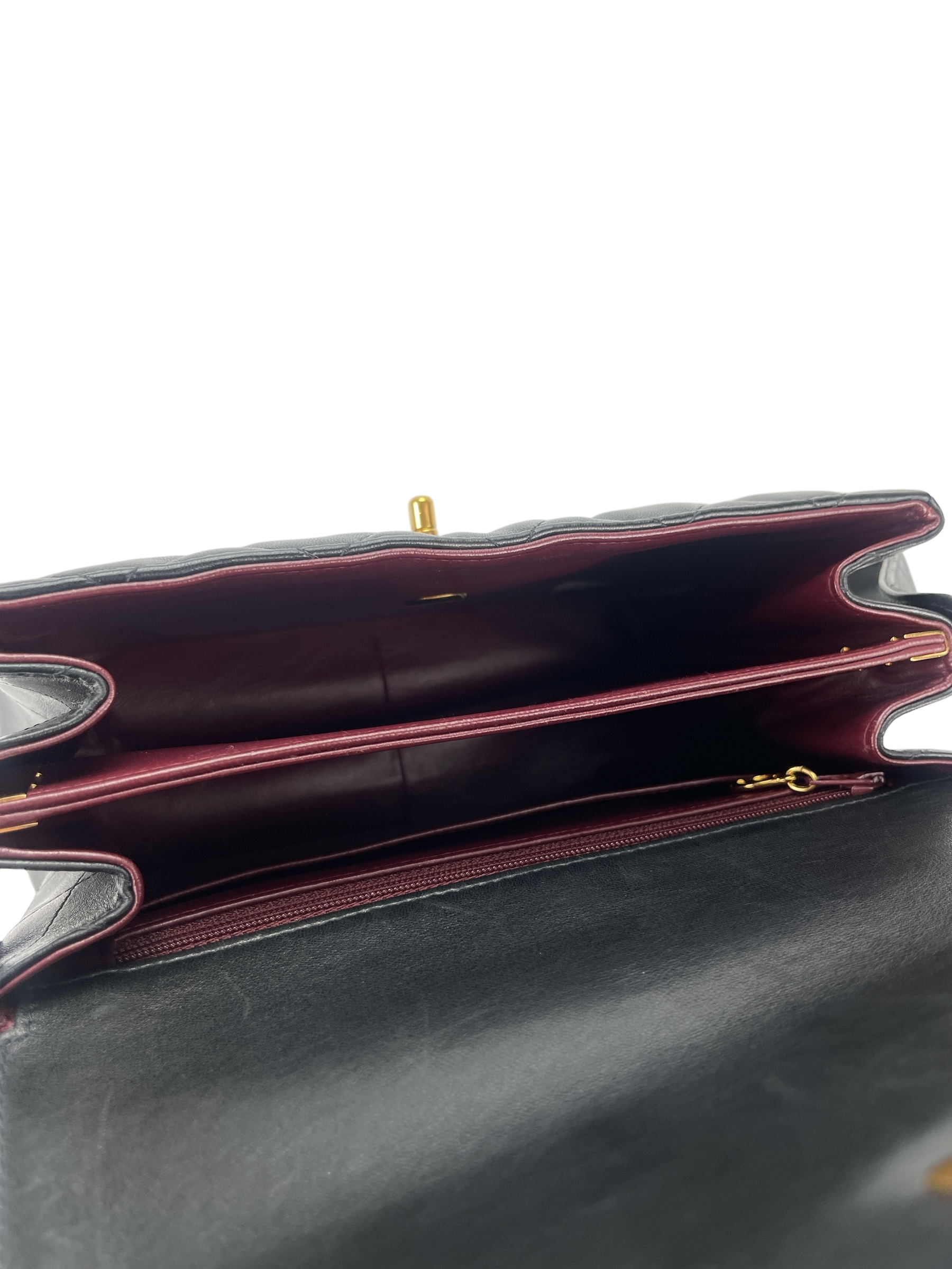 CHANEL - Matelasse Caviar Skin Kelly Flap Shoulder Bag Black Gold Hardware