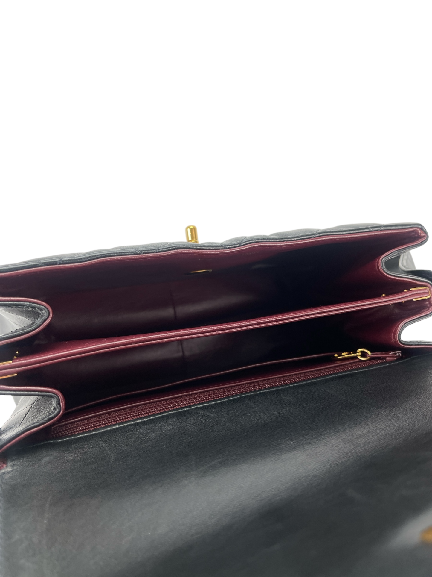 CHANEL - Matelasse Caviar Skin Kelly Flap Shoulder Bag Black Gold Hardware