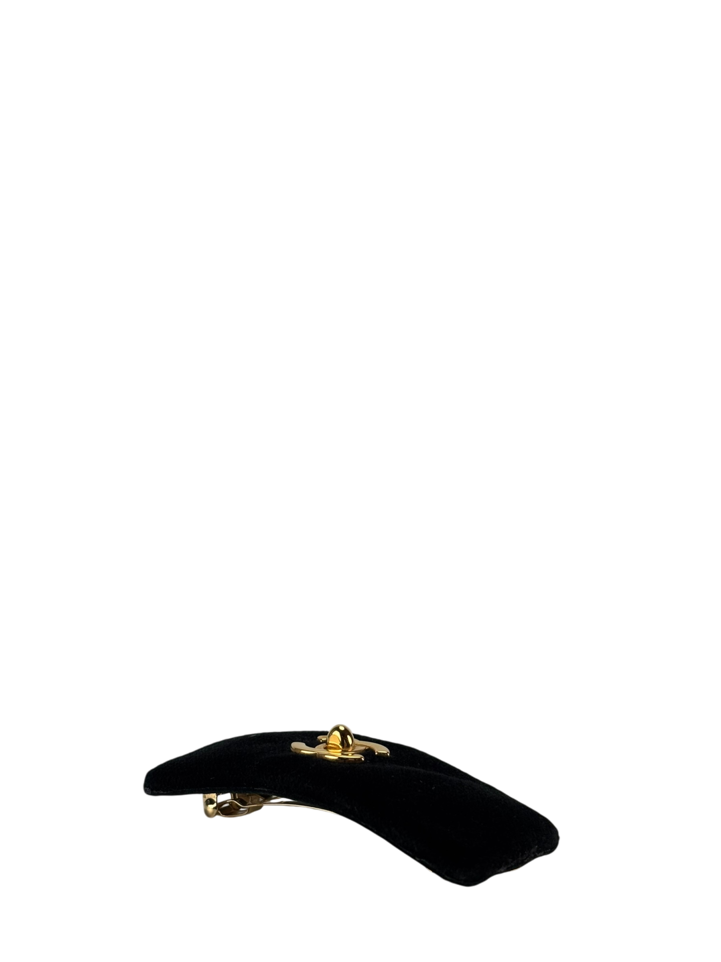 CHANEL - Coco Mark Satin Barrette Hair Accessory
