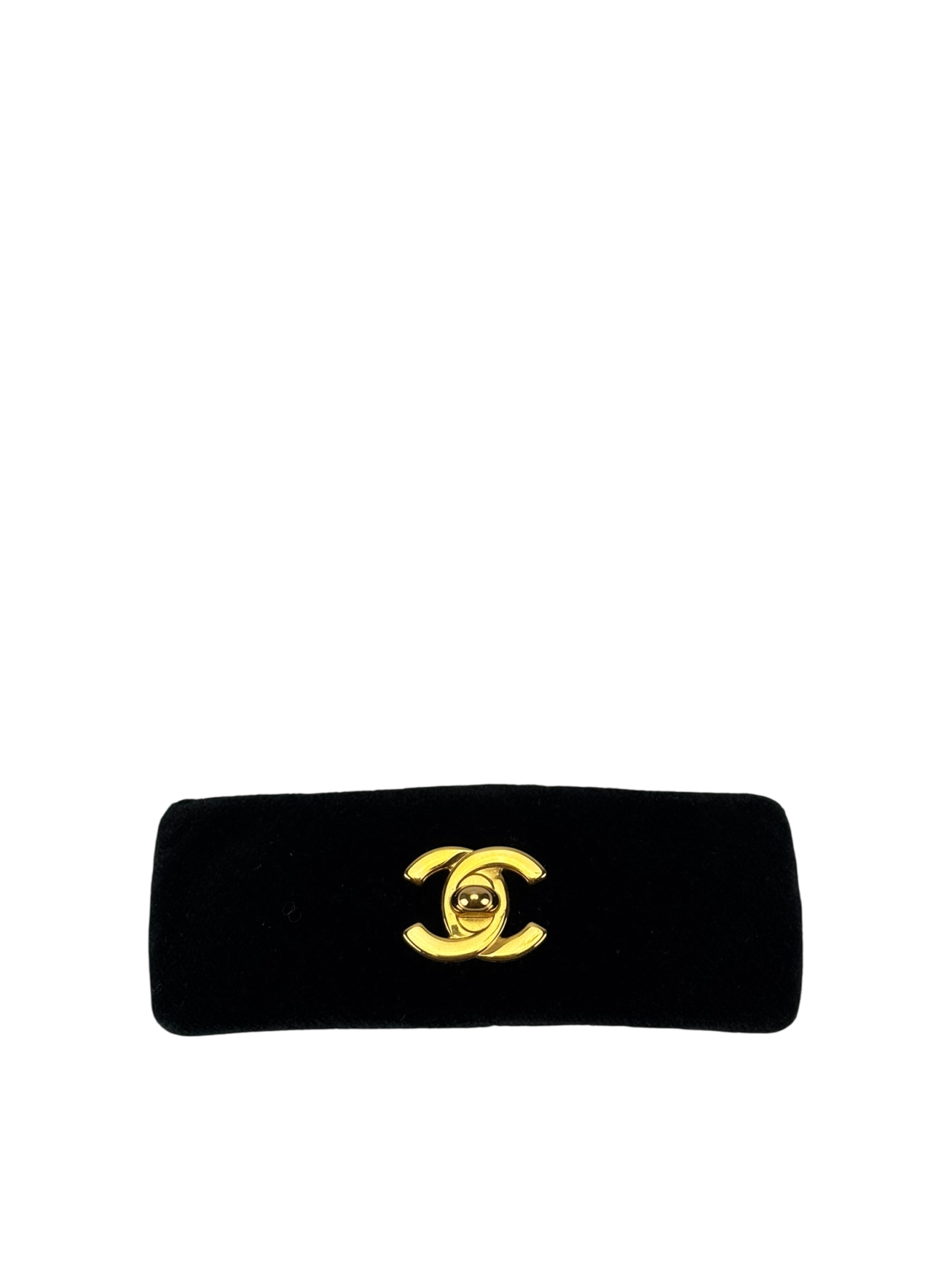 CHANEL - Coco Mark Satin Barrette Hair Accessory