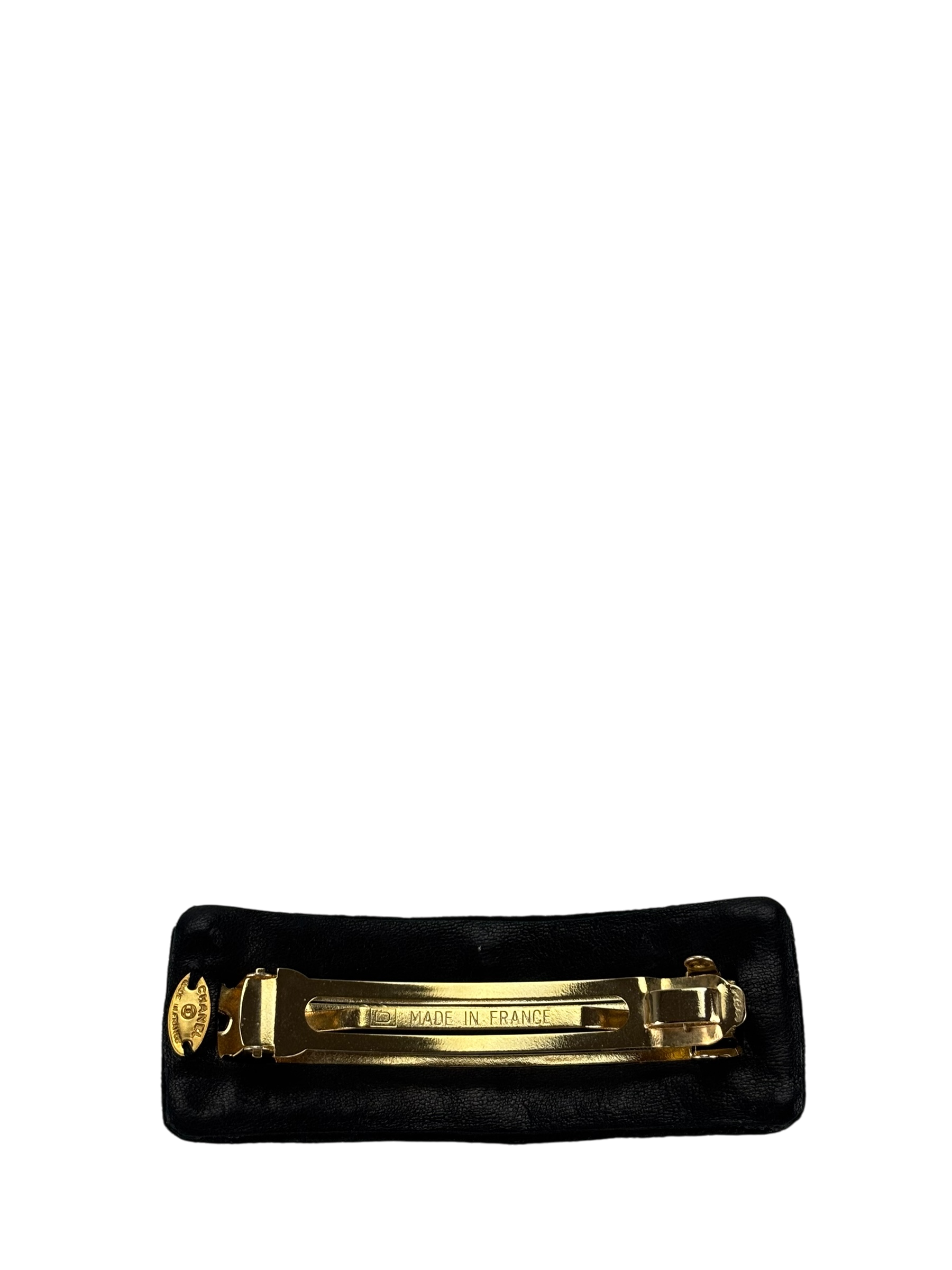 CHANEL - Coco Mark Satin Barrette Hair Accessory
