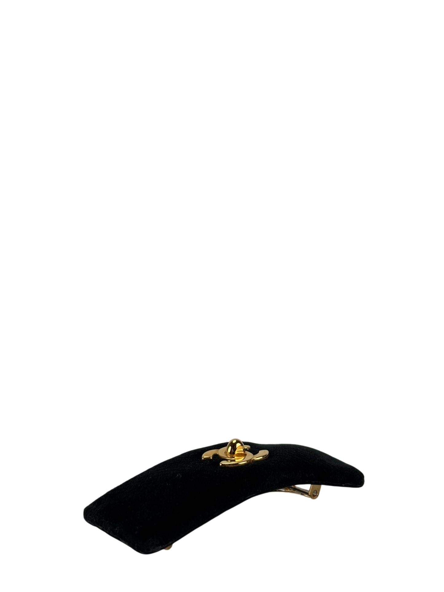 CHANEL - Coco Mark Satin Barrette Hair Accessory