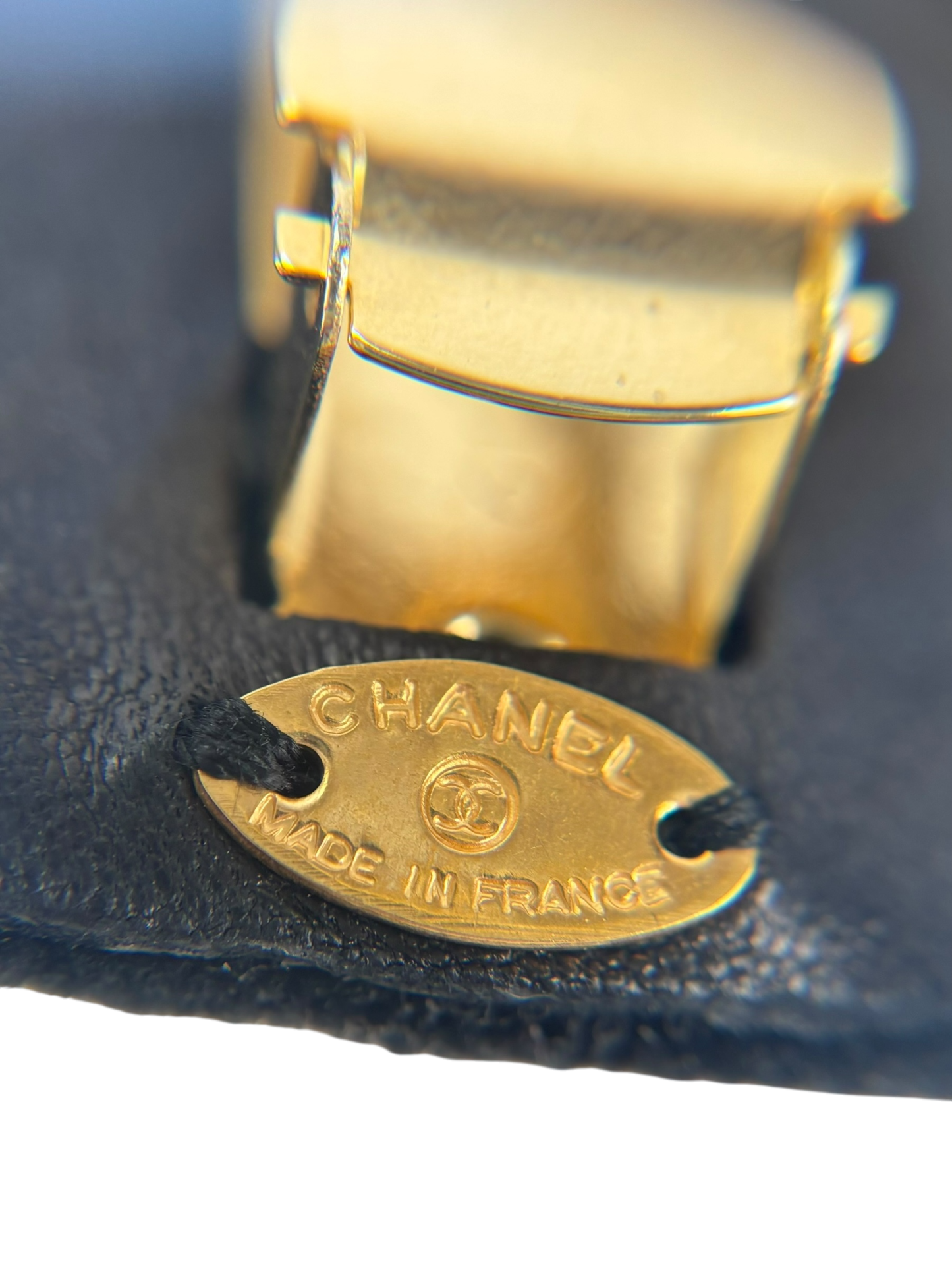 CHANEL - Coco Mark Satin Barrette Hair Accessory