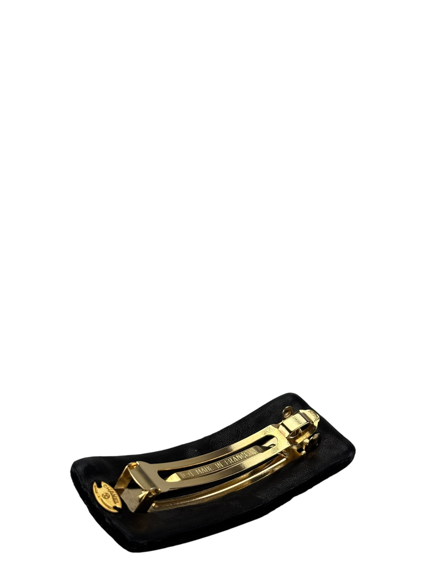 CHANEL - Coco Mark Satin Barrette Hair Accessory