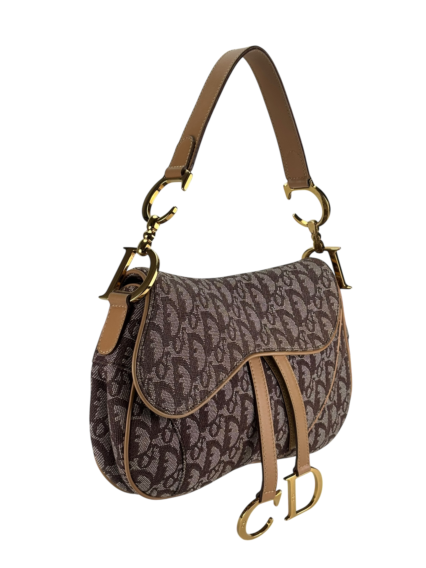 CHRISTIAN DIOR - Brown Trotter Double Saddle Shoulder Bag