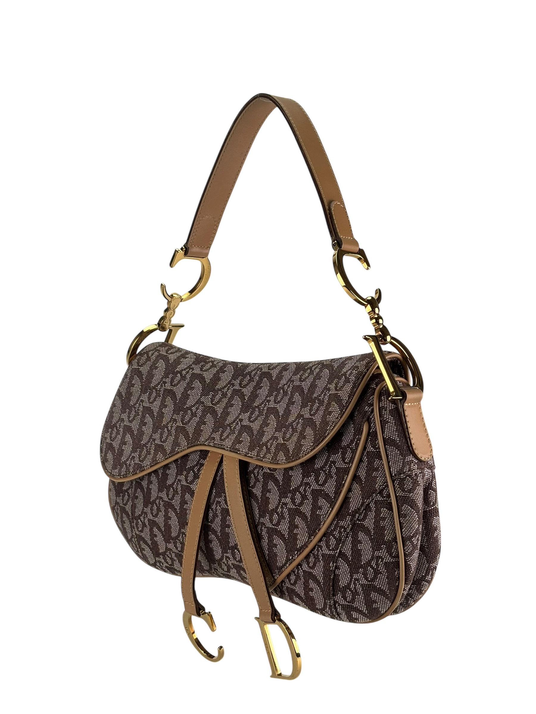 CHRISTIAN DIOR - Brown Trotter Double Saddle Shoulder Bag