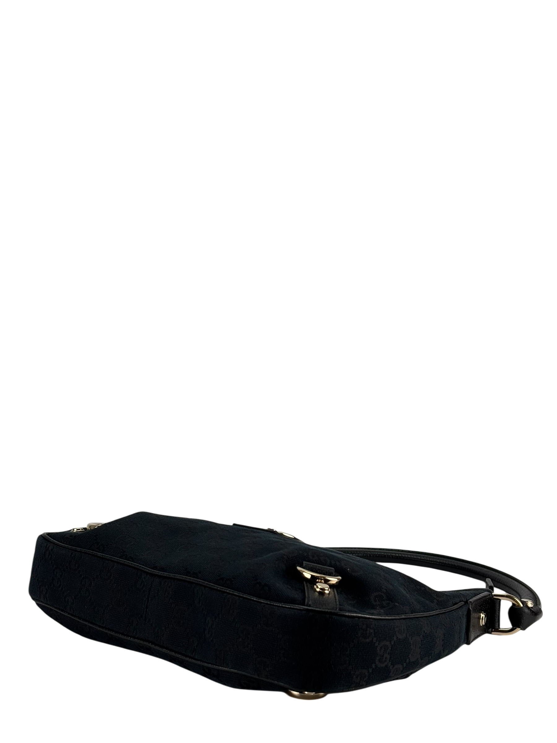 GUCCI - Dark Black Abbey Guccissima Semi Shoulder Bag