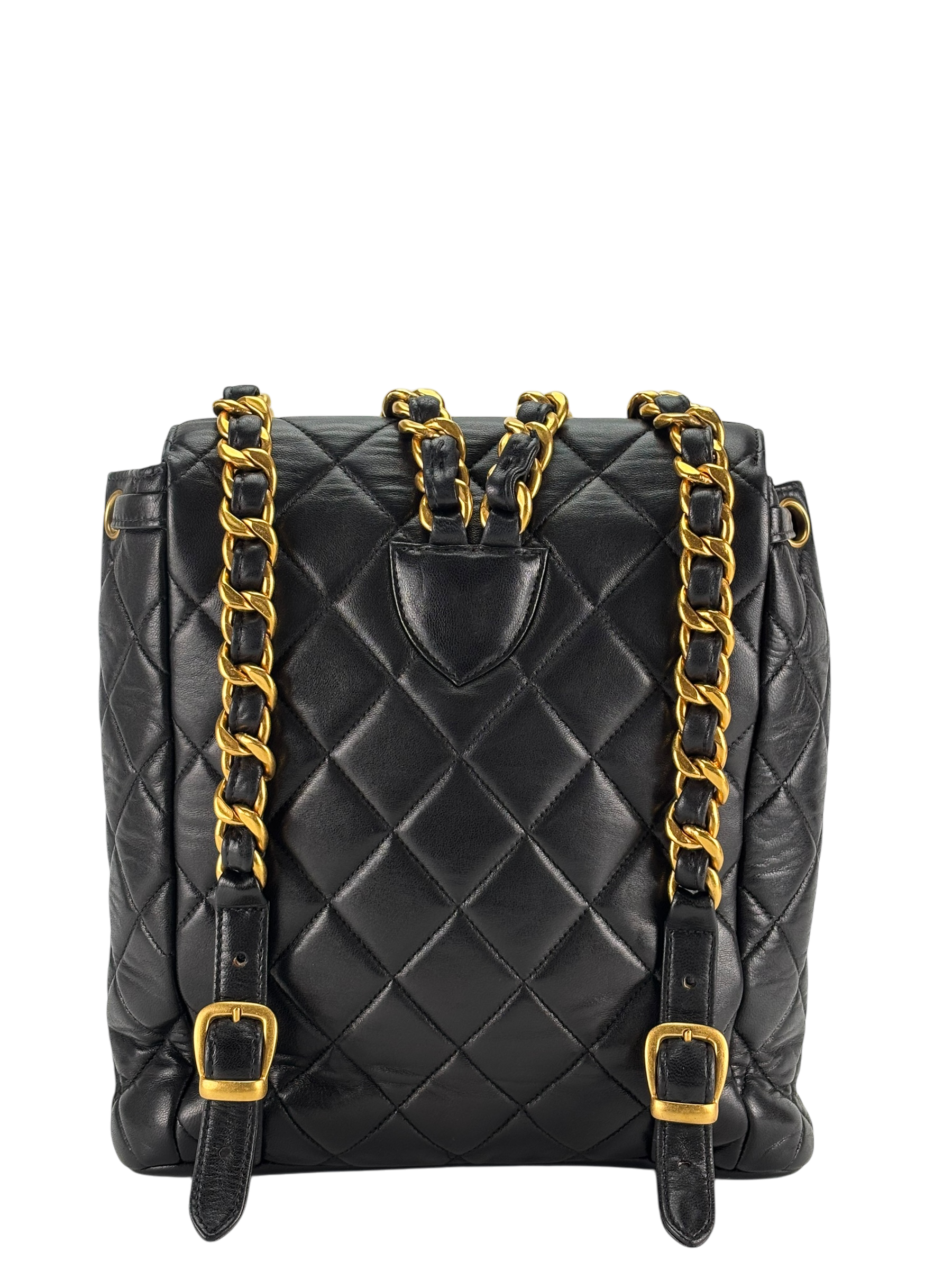 CHANEL - Black Lambskin Duma Backpack