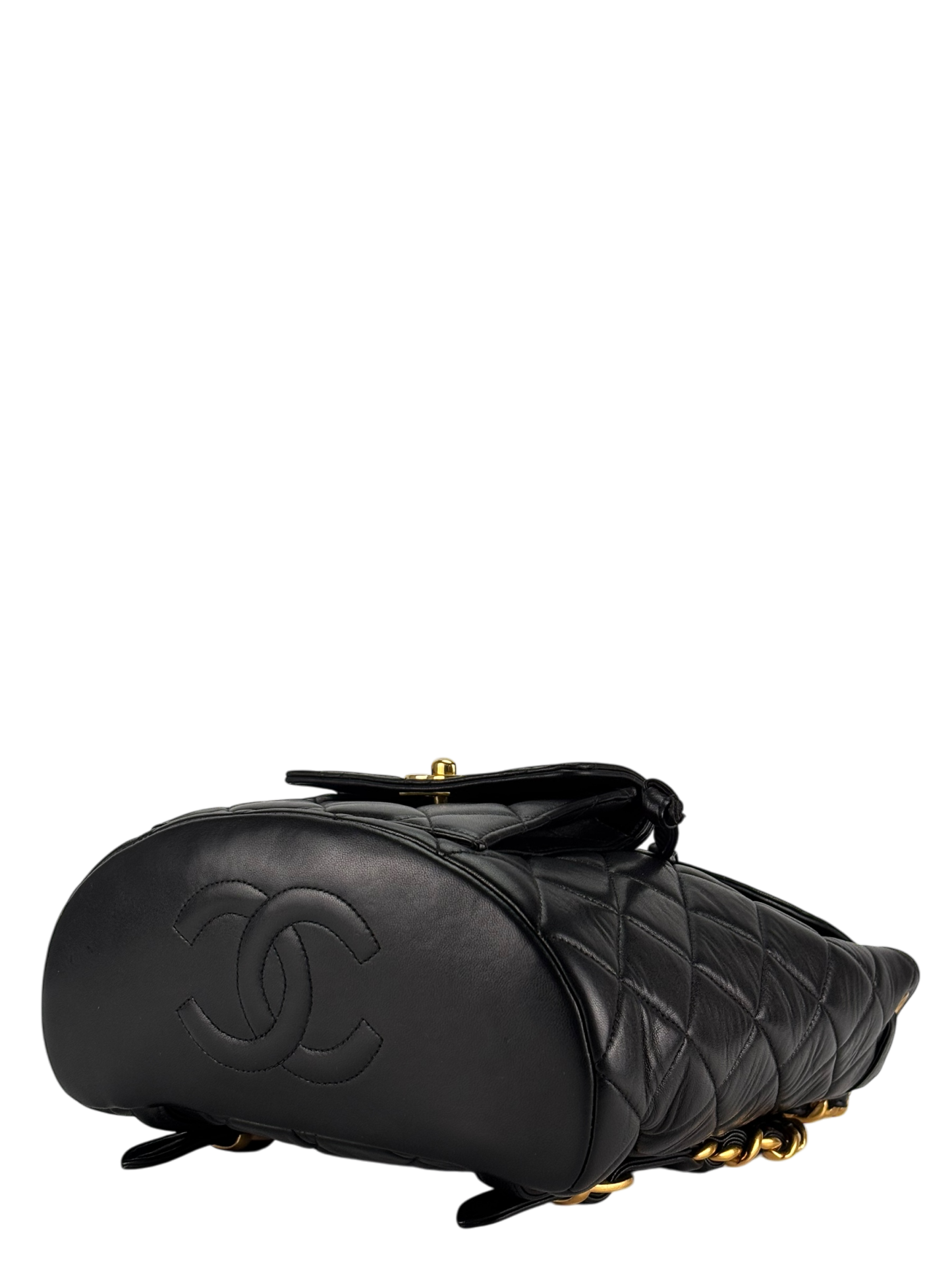 CHANEL - Black Lambskin Duma Backpack