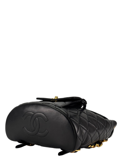 CHANEL - Black Lambskin Duma Backpack
