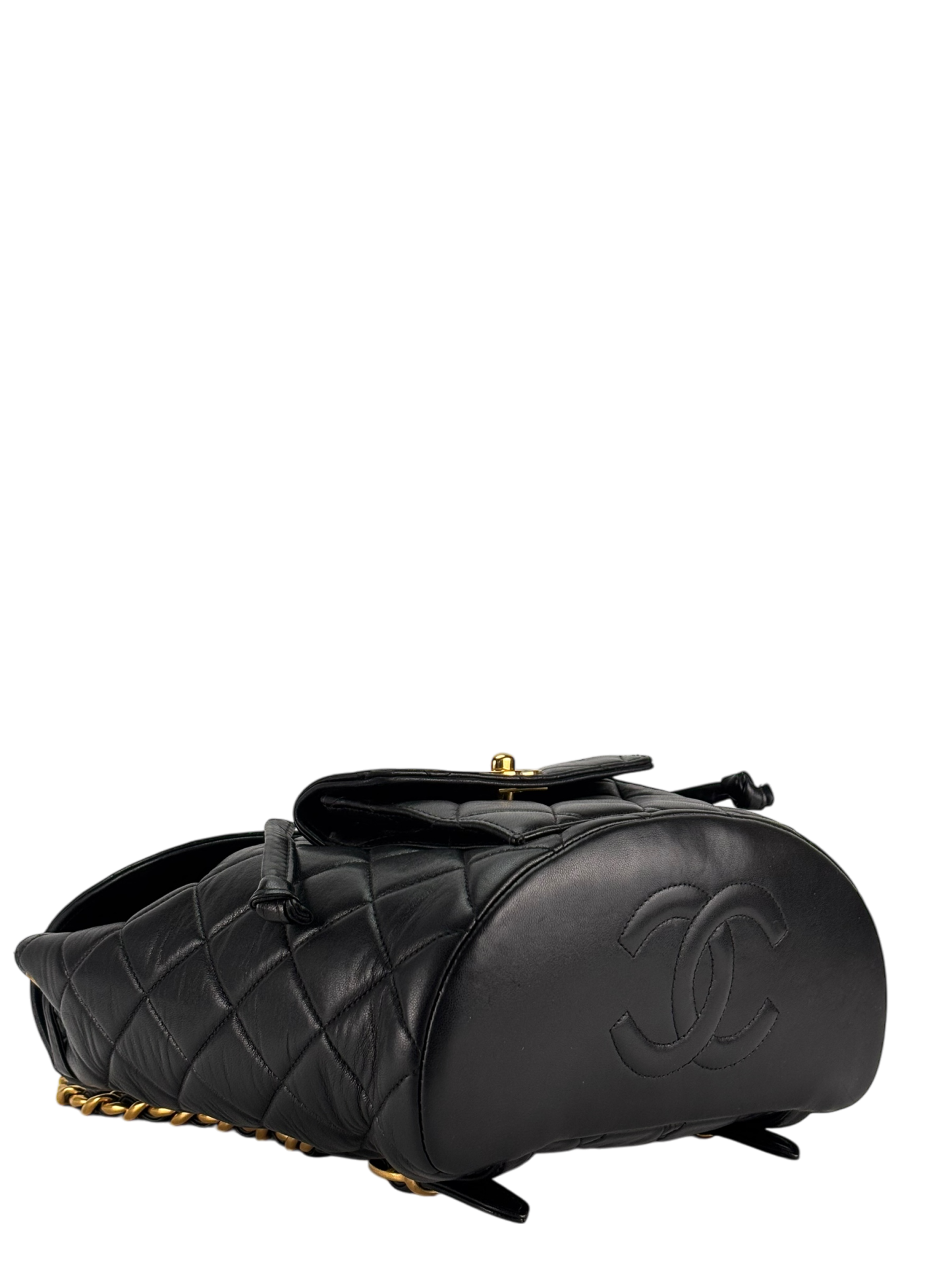 CHANEL - Black Lambskin Duma Backpack