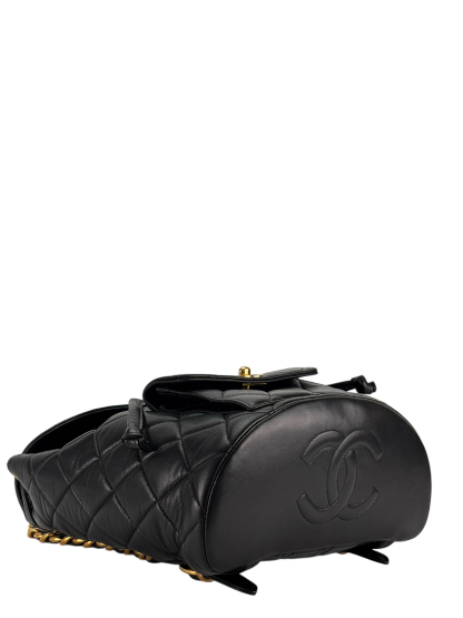 CHANEL - Black Lambskin Duma Backpack