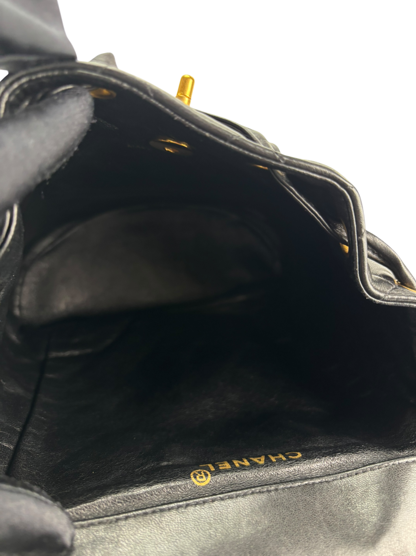 CHANEL - Black Lambskin Duma Backpack