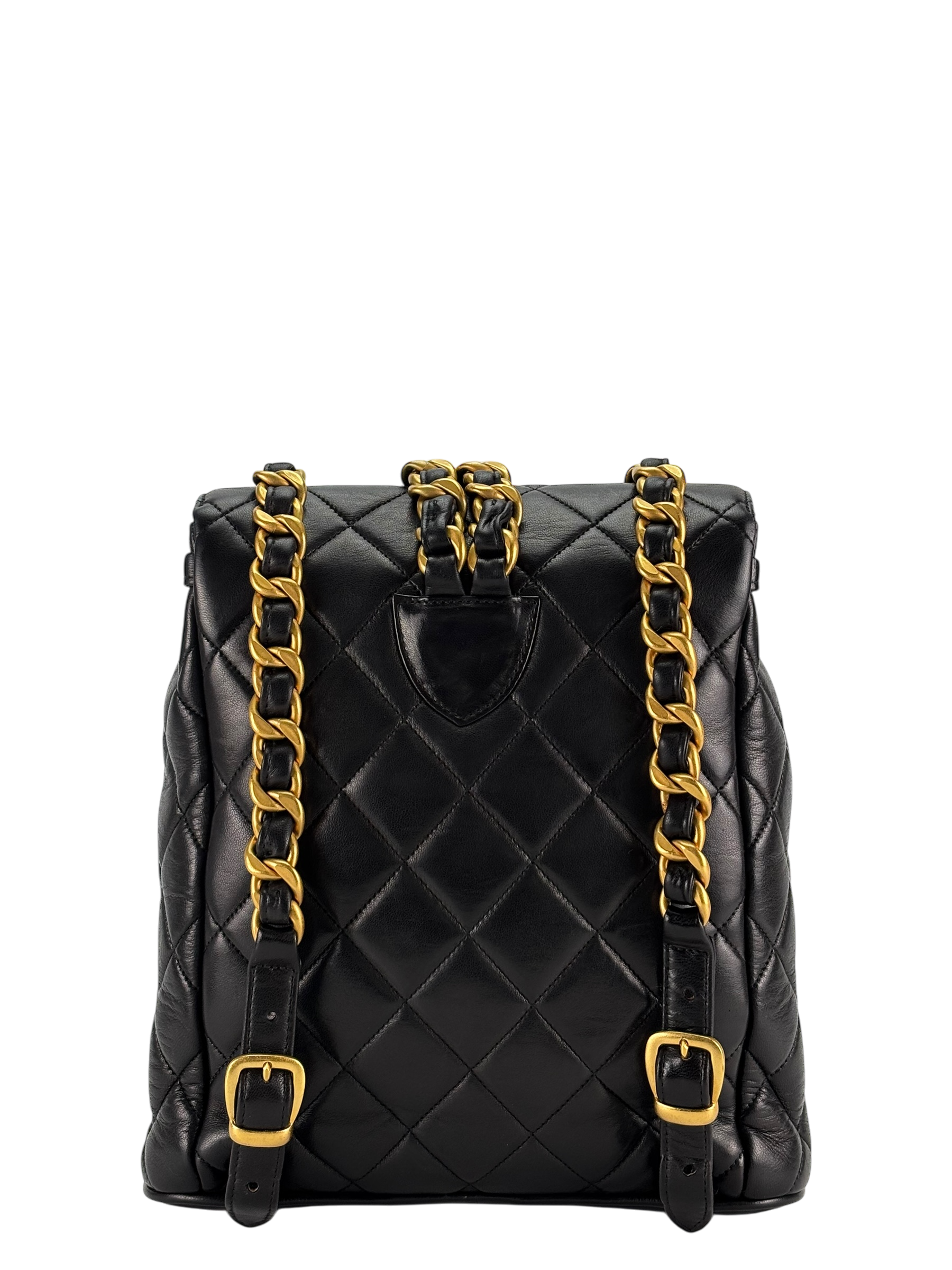 CHANEL - Black Lambskin Duma Backpack