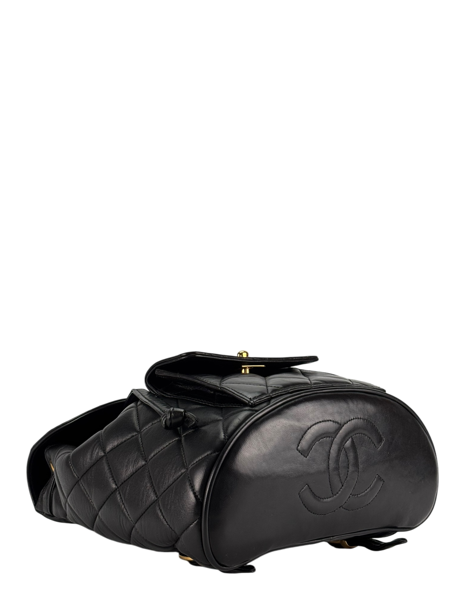 CHANEL - Black Lambskin Duma Backpack