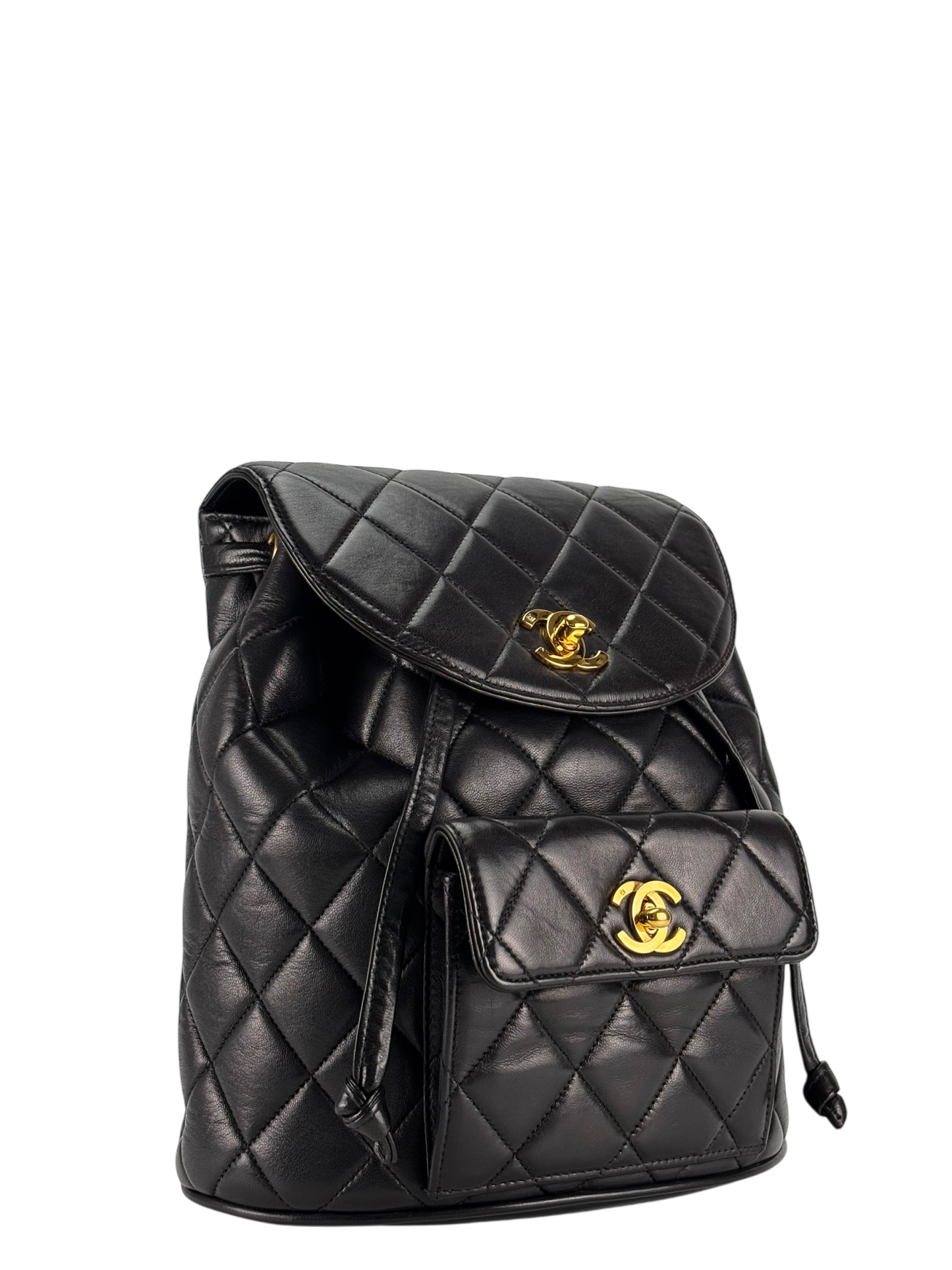 CHANEL - Black Lambskin Duma Backpack