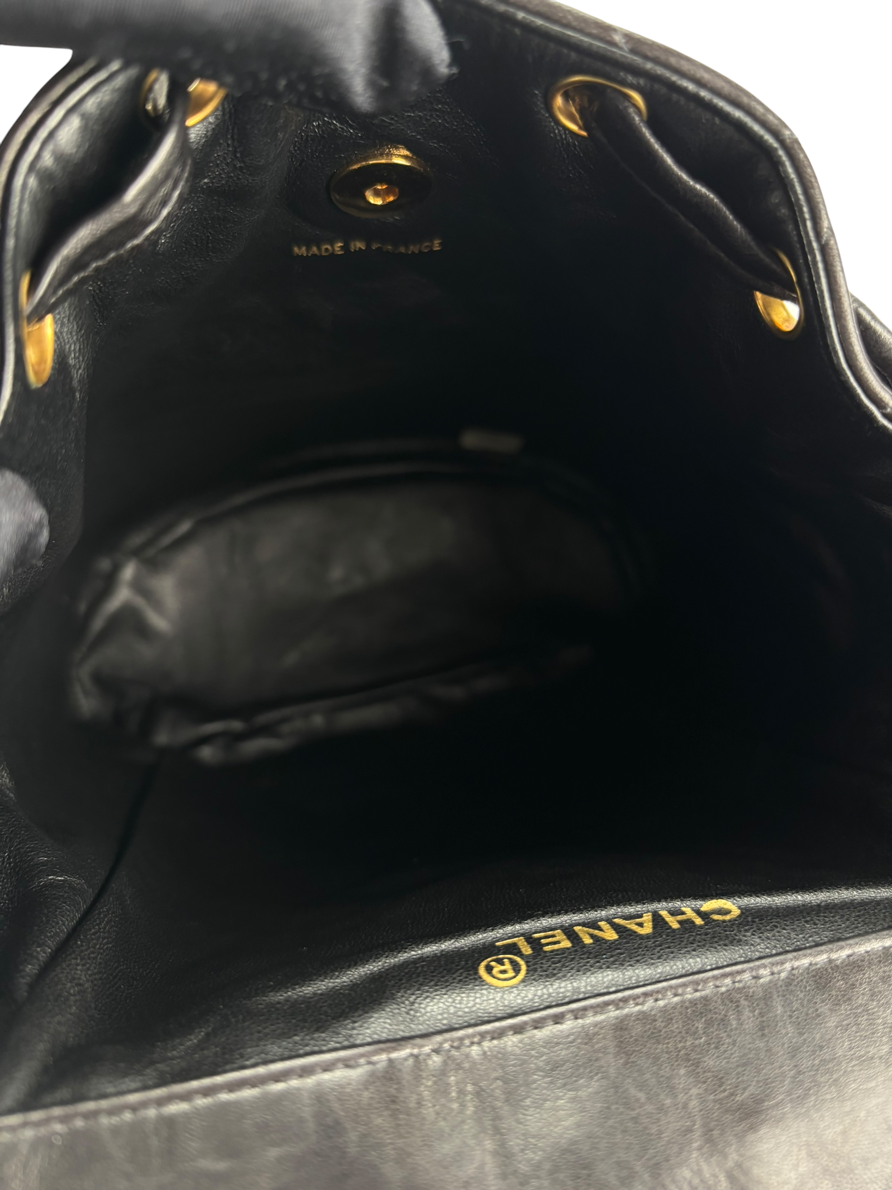CHANEL - Black Lambskin Duma Backpack