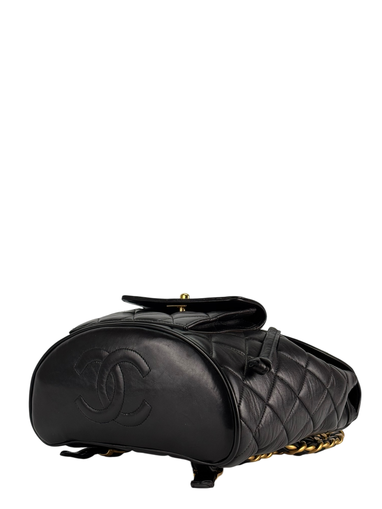 CHANEL - Black Lambskin Duma Backpack