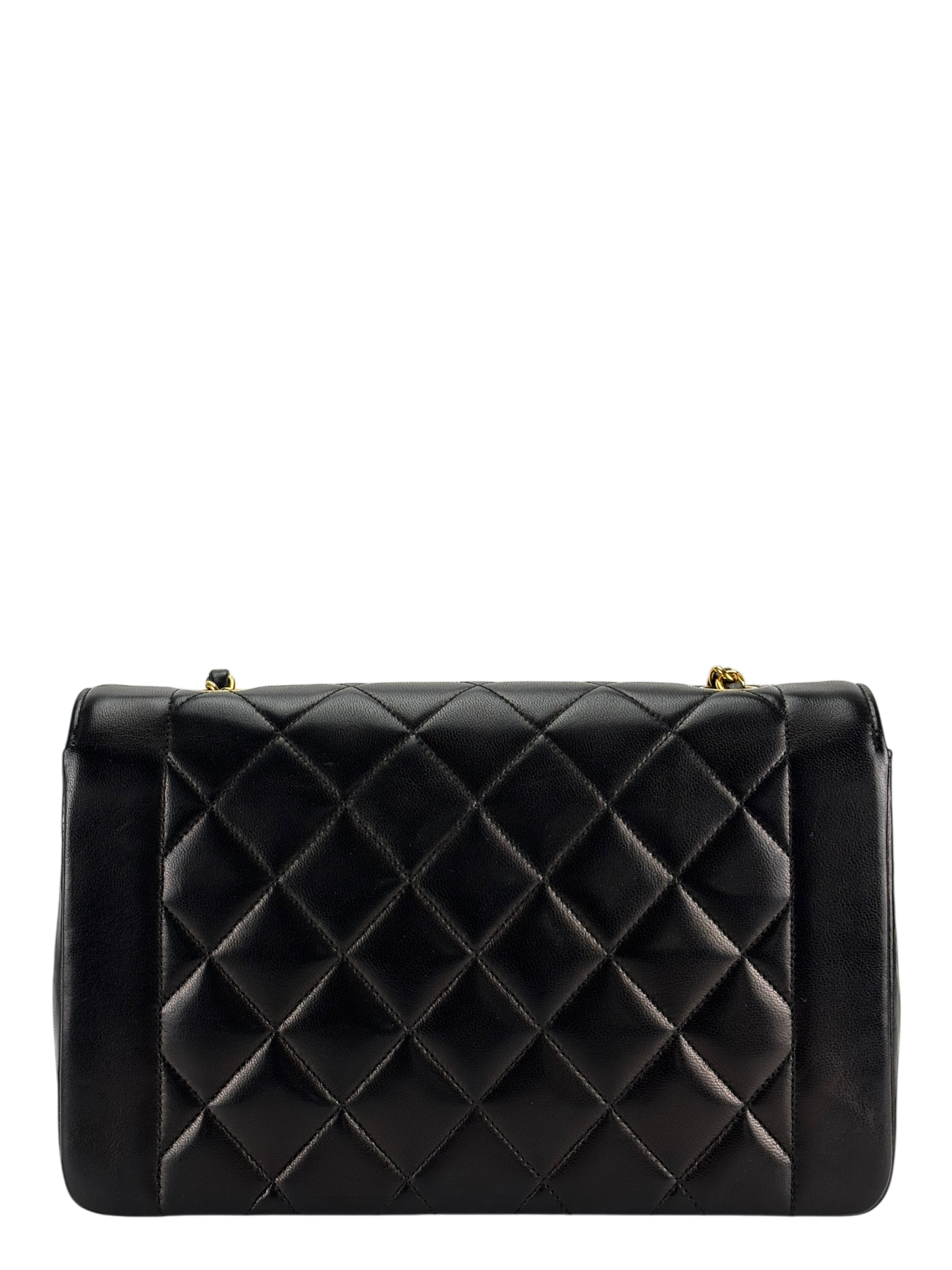 CHANEL - Black Lambskin Medium Diana Shoulder Bag