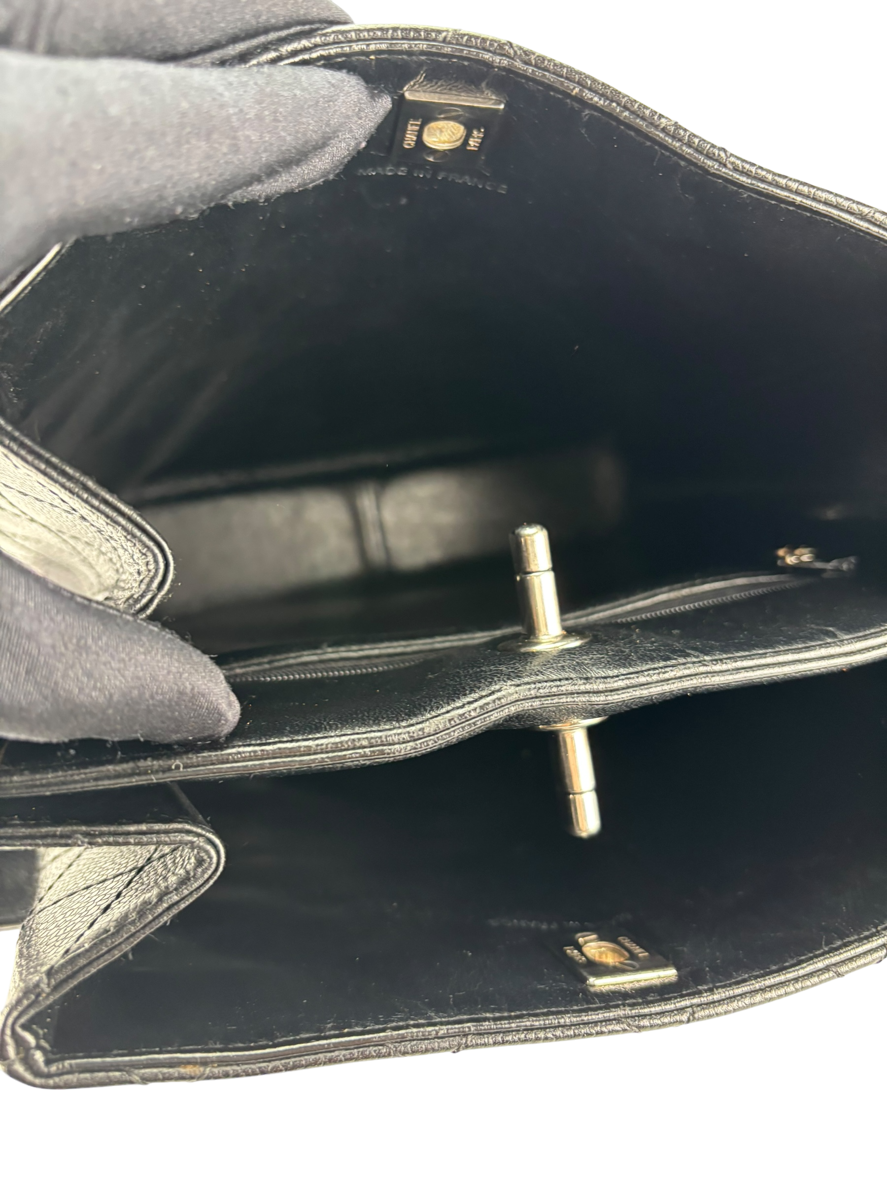 CHANEL - Black Caviar Matelasse Shoulder Bag Bags 