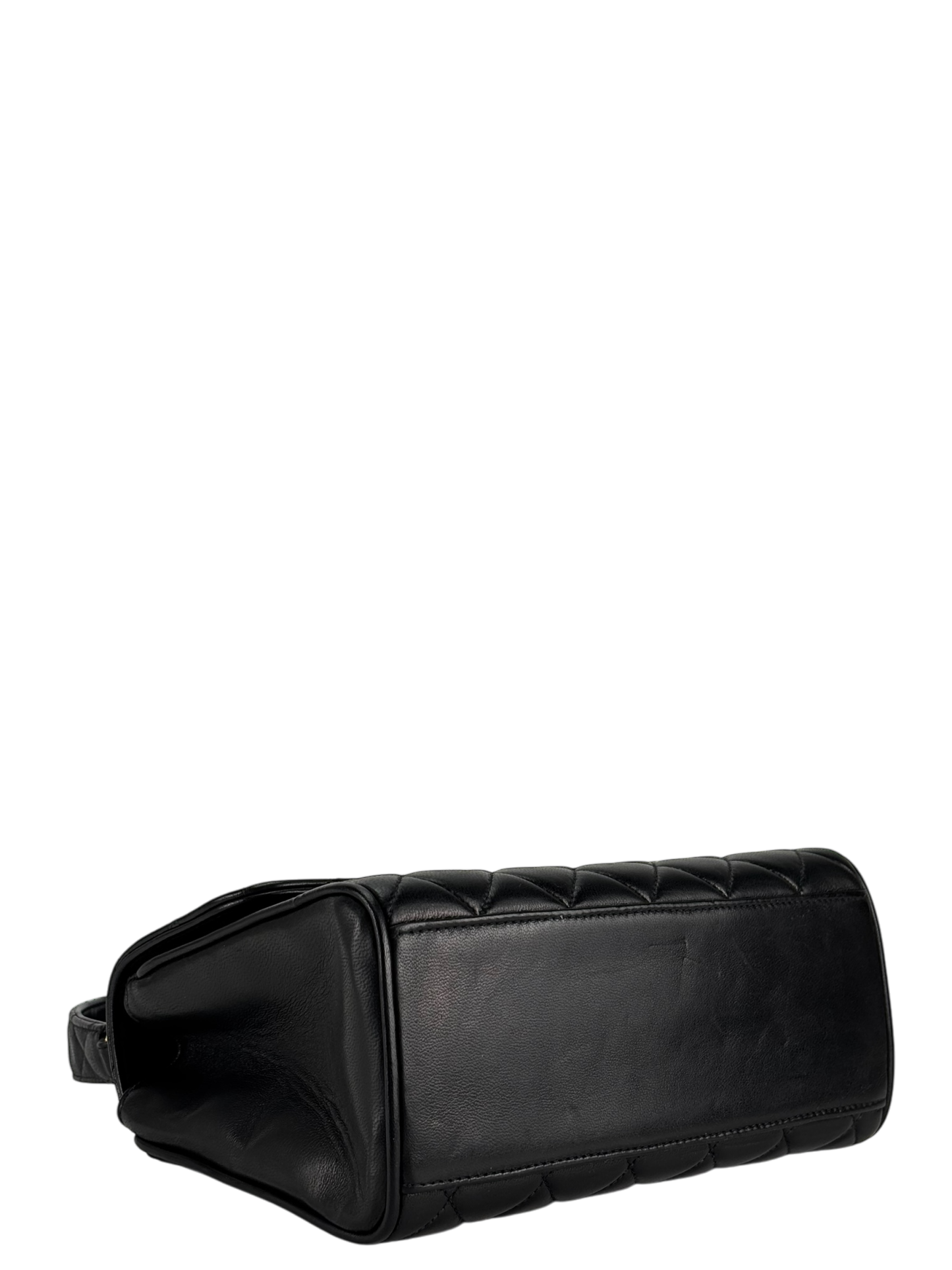 CHANEL - Classic Black Lambskin Mini Kelly Flap Bag