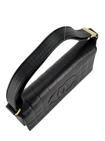 CHANEL - Black Lambskin Choco Bar Handbag