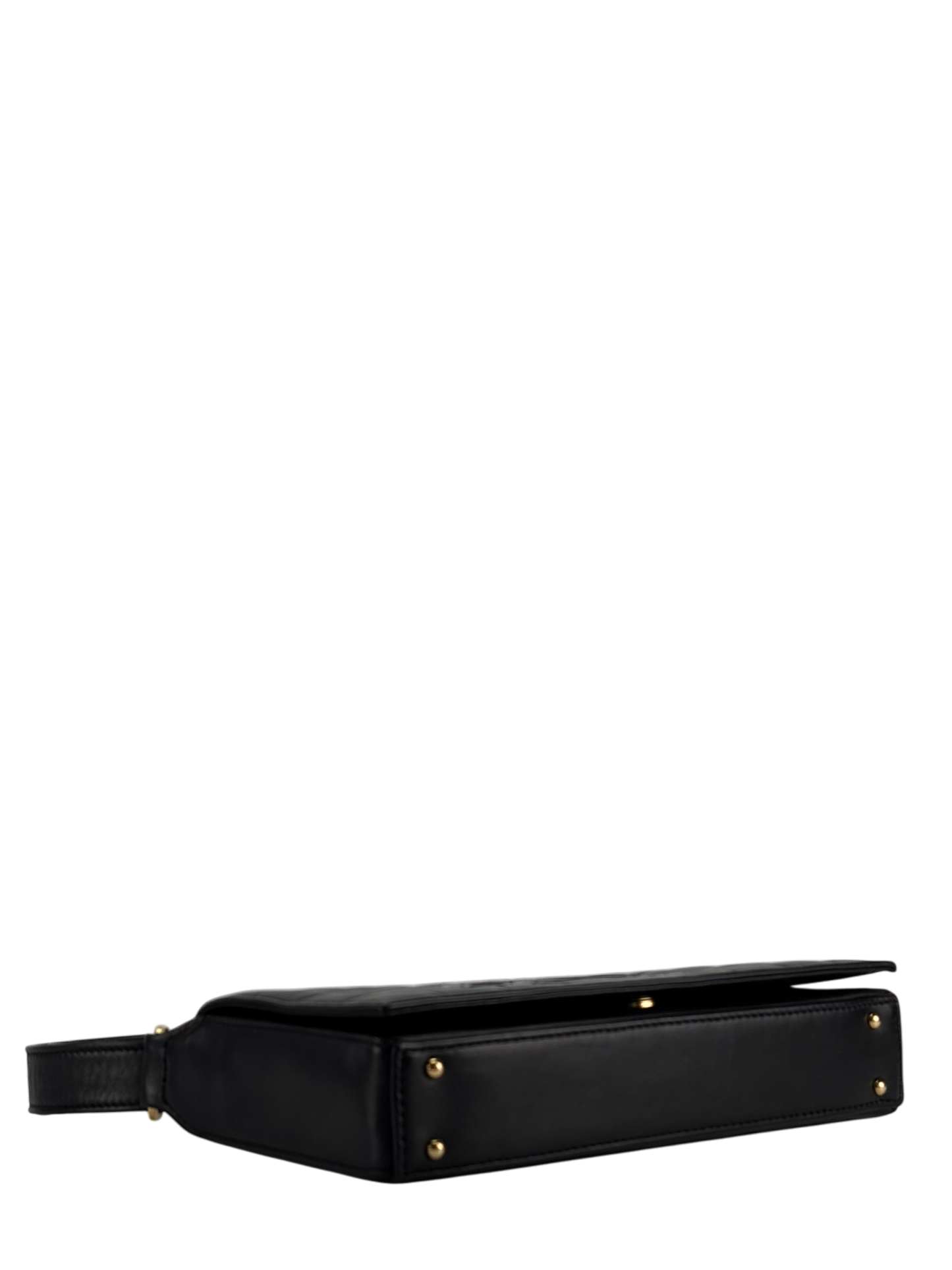 CHANEL - Black Lambskin Choco Bar Handbag