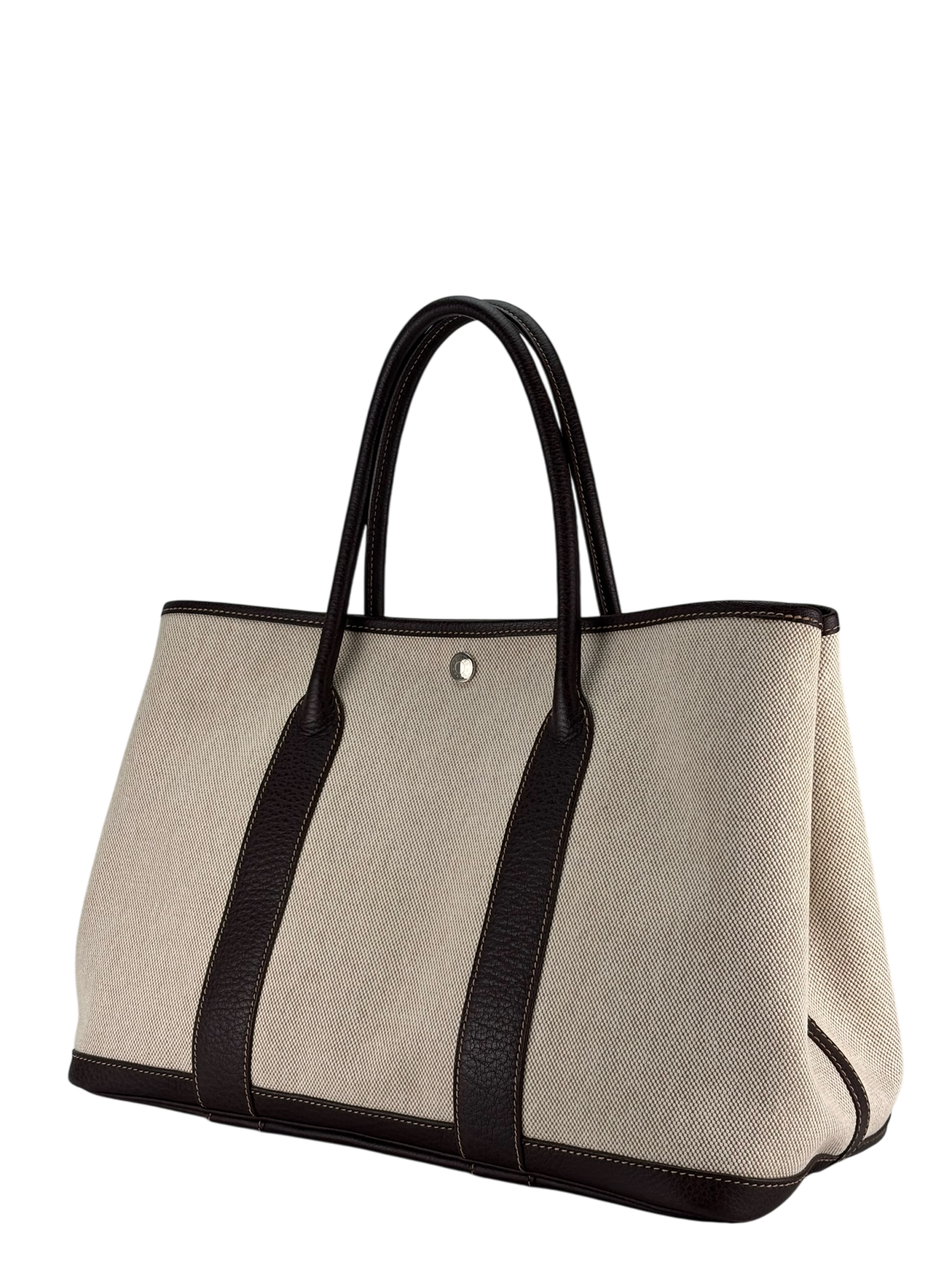HERMES - Garden Party 36 Beige Brown Canvas Toile