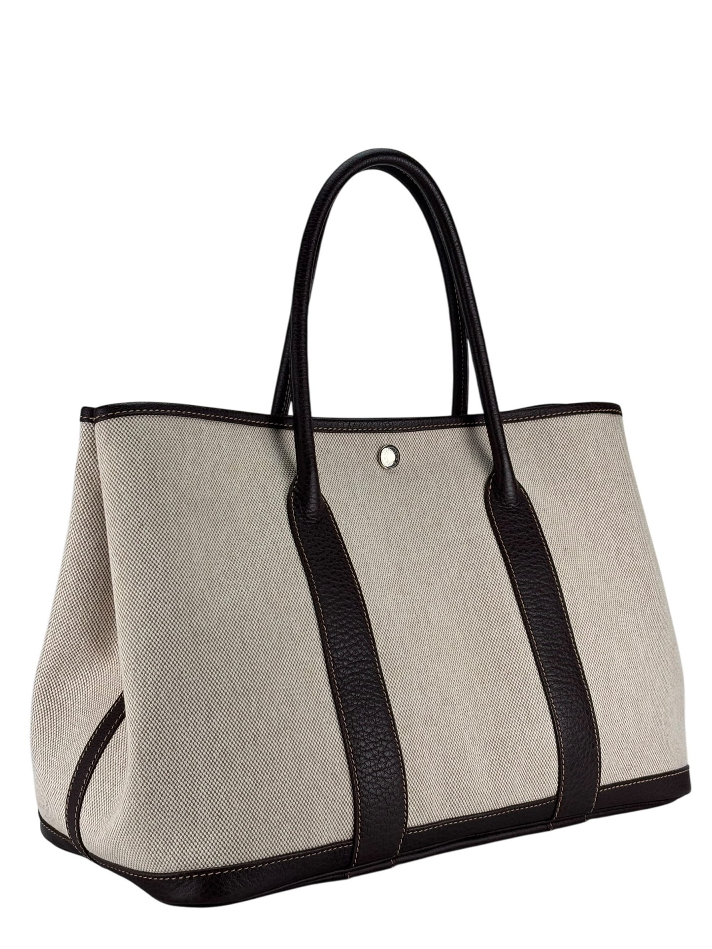 HERMES - Garden Party 36 Beige Brown Canvas Toile