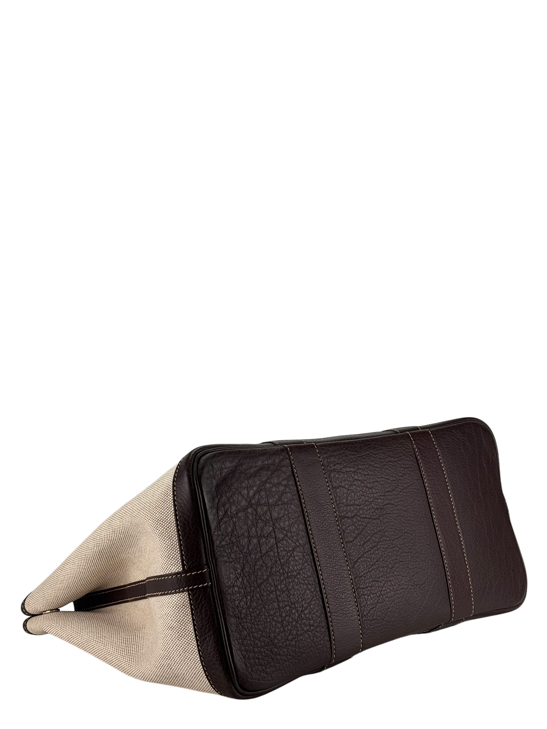 HERMES - Garden Party 36 Beige Brown Canvas Toile