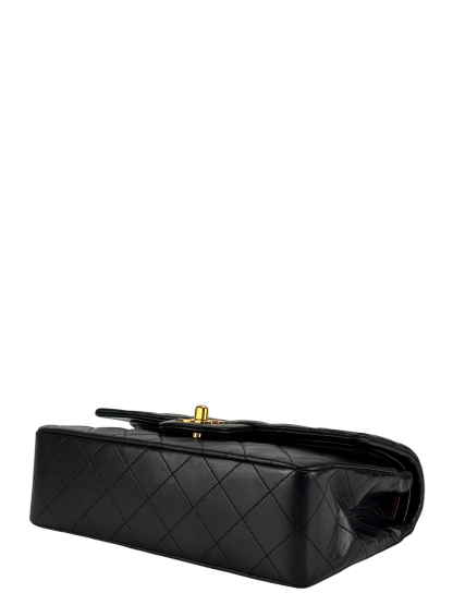 CHANEL - Small Classic Double Flap Bag Black Gold Hardware (CF23)