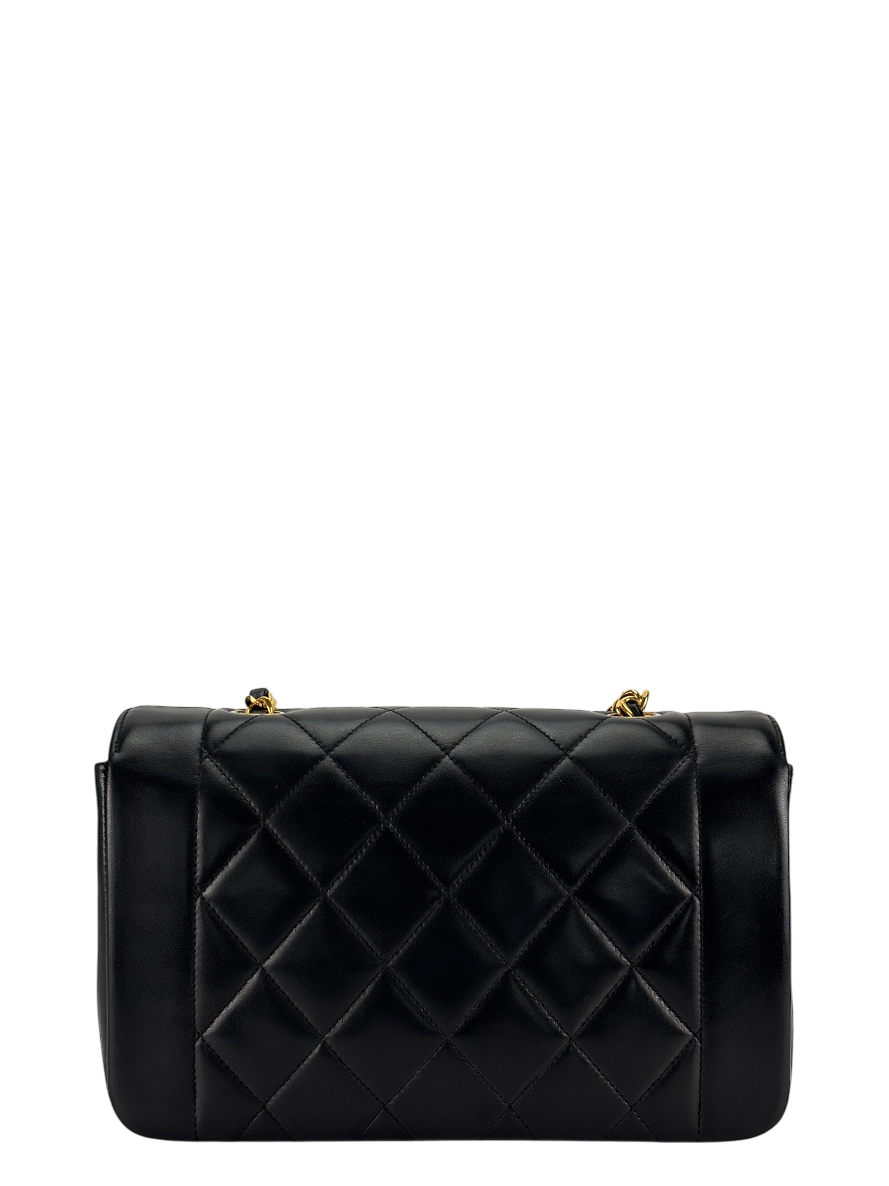 CHANEL - Black Lambskin Small Diana Shoulder Bag