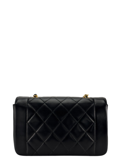 CHANEL - Black Lambskin Small Diana Shoulder Bag