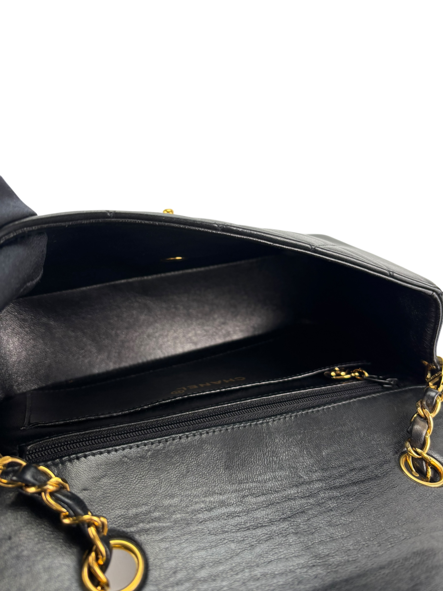 CHANEL - Black Lambskin Small Diana Shoulder Bag